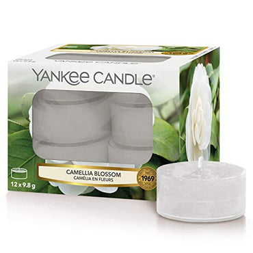 Yankee Candle Tea Light Scented Candles | Camellia Blossom| 12 Count | Garden Hideaway Collection - FoxMart™️ - Yankee Candle